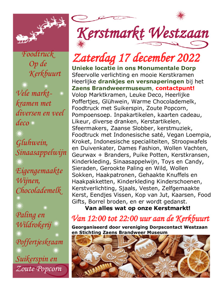 thumbnail of Flyer Mededelingenbord Westzaanse Kerstmarkt op 17 december 2022 (1)